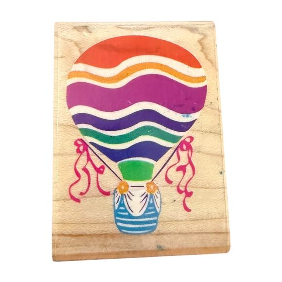 Posh Impressions Rubber Stampede Air Balloon Rubber Stamp Z171D - Picture 1 of 3